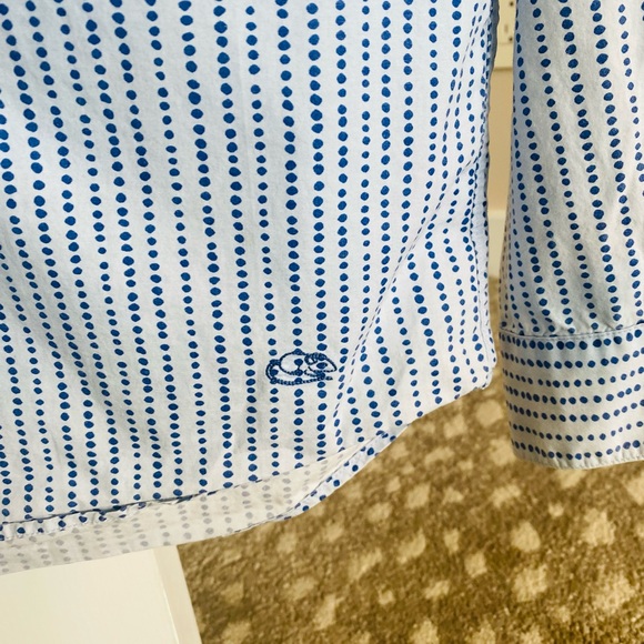 little Marc jacobs blue button down long sleeve w blue dot detail sz 12 - Picture 2 of 7